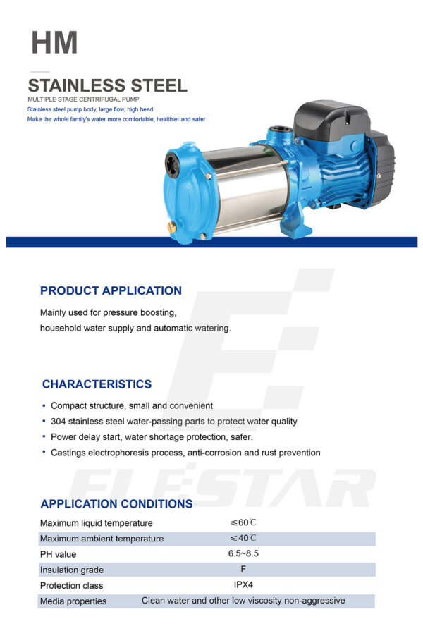 mh-e multistage water pump