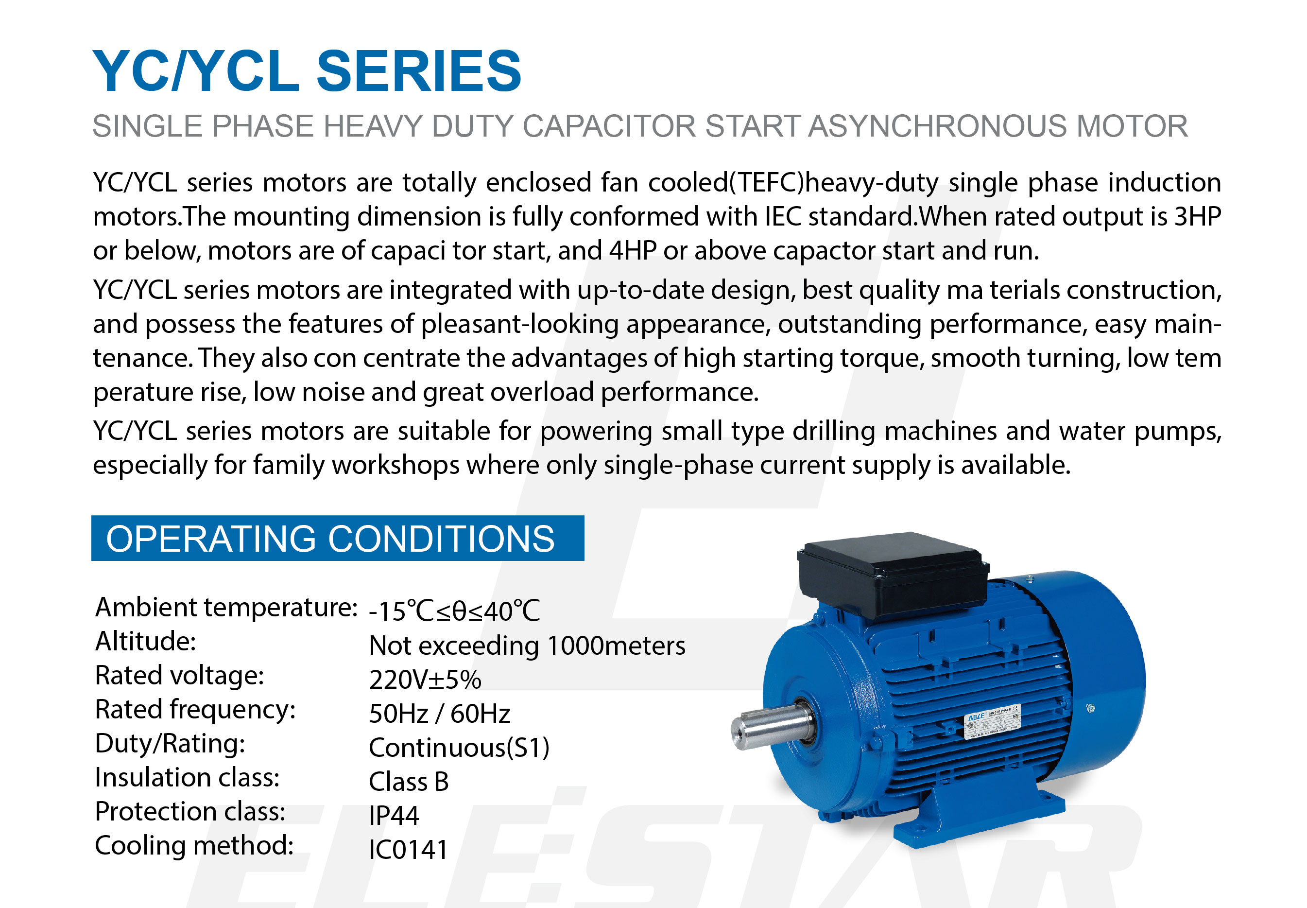 water pump induction single phase electric motor generator