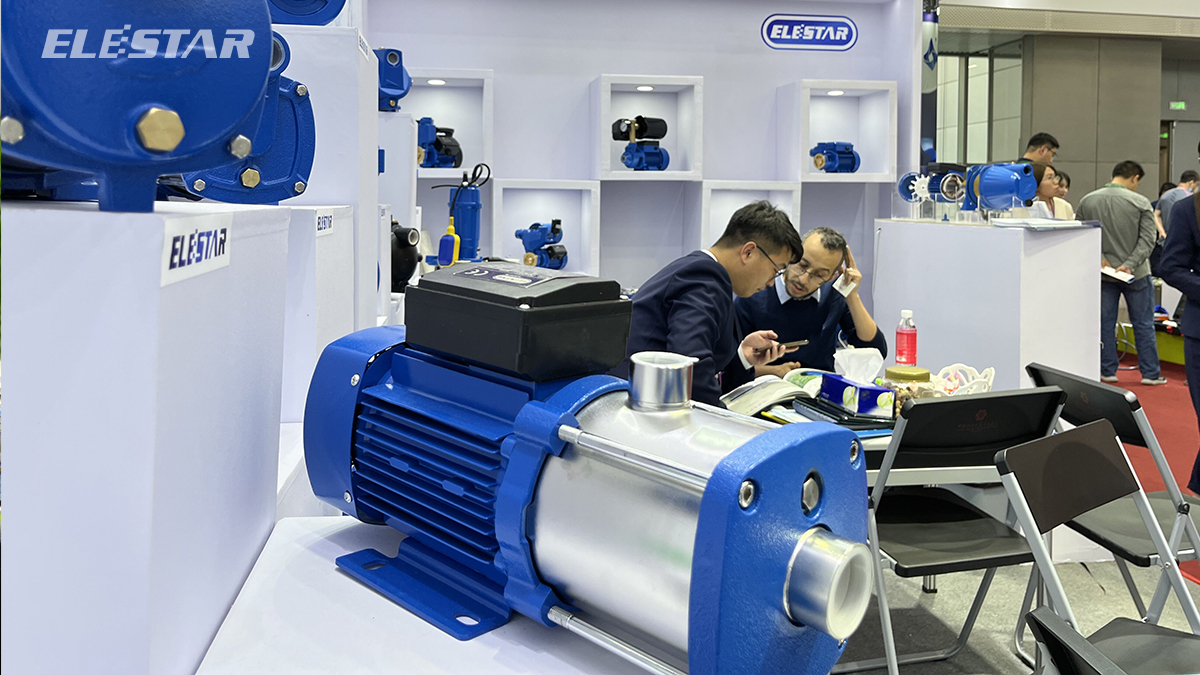 Elestar water pump booth at the 133rd Canton Fair