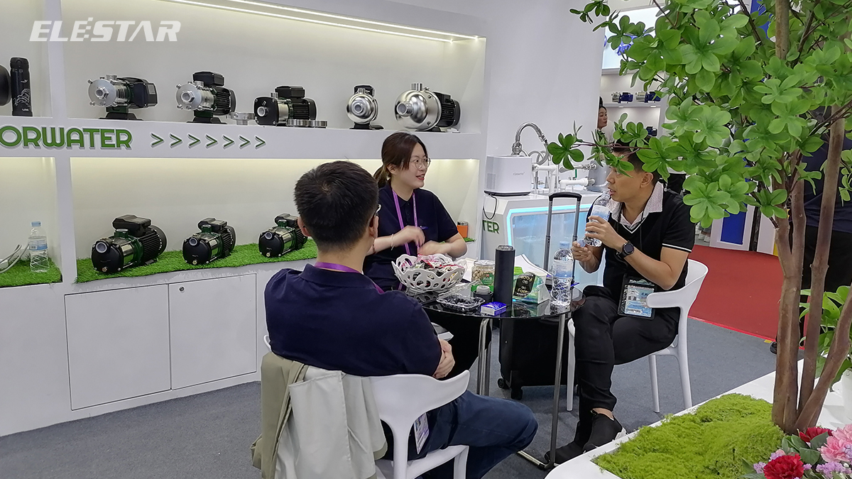 Elestar water pump booth at the 135th Canton Fair