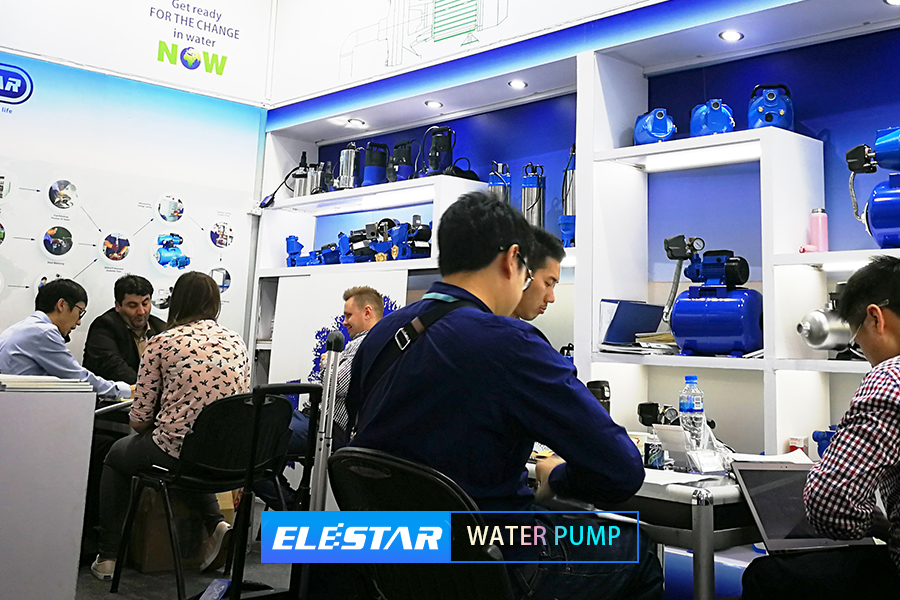 Elestar water pump exhibition booth